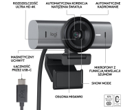 LOGITECH MX BRIO 4K grafit 960-001559 - 1227568 - zdjęcie 6